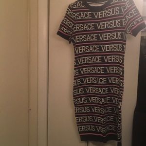 Beautiful Versace knitted fitted dress.